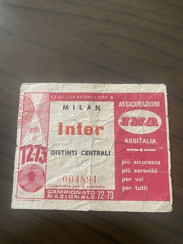 Milan inter 1972 biglietto - milan-inter,