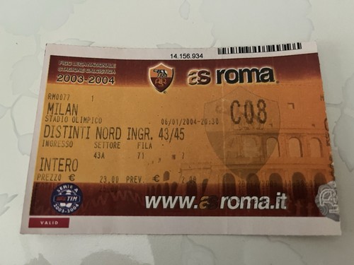 Roma milan biglietto - roma-milan, biglietto/ticket