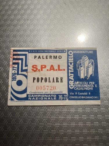 Palermo spal biglietto ticket - palermo-spal, biglietto/ticket