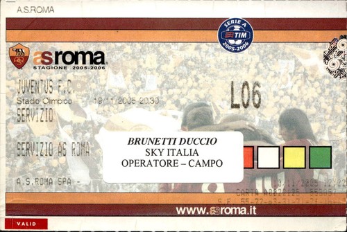 Biglietto ticket stadio s - ticket,