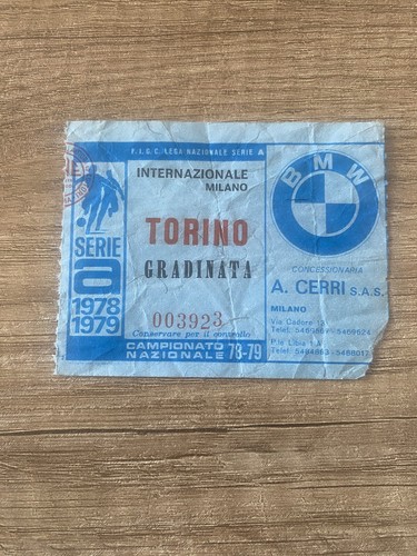 Inter torino biglietto ticket - inter-torino, biglietto/ticket