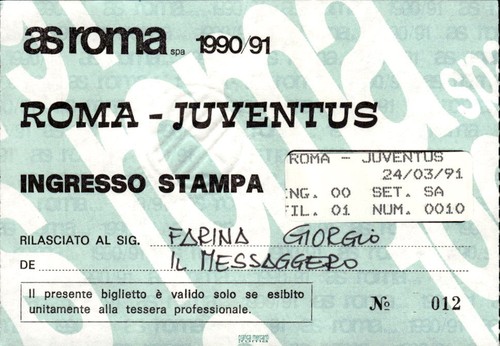 Biglietto ingresso stampa - biglietto, as