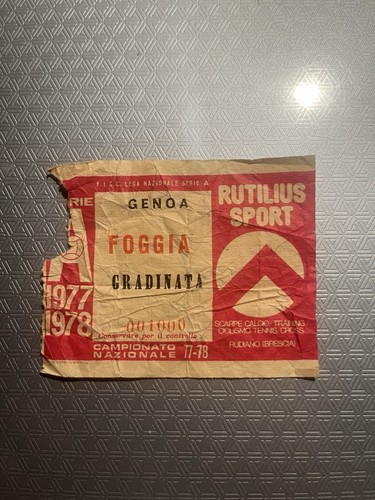 Genoa foggia 1977 biglietto - genoa-foggia,
