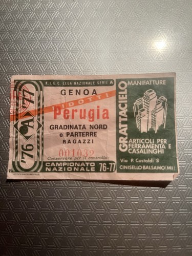 Genoa perugia 1976 - genoa-perugia, 1976/77